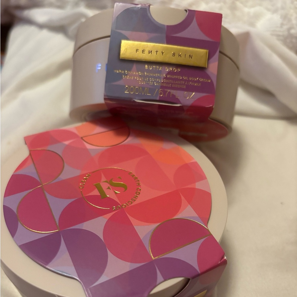 (2)FENTY SKIN BUTTA DROP Warm Cinnamon Shimmering Whipped Body Cream